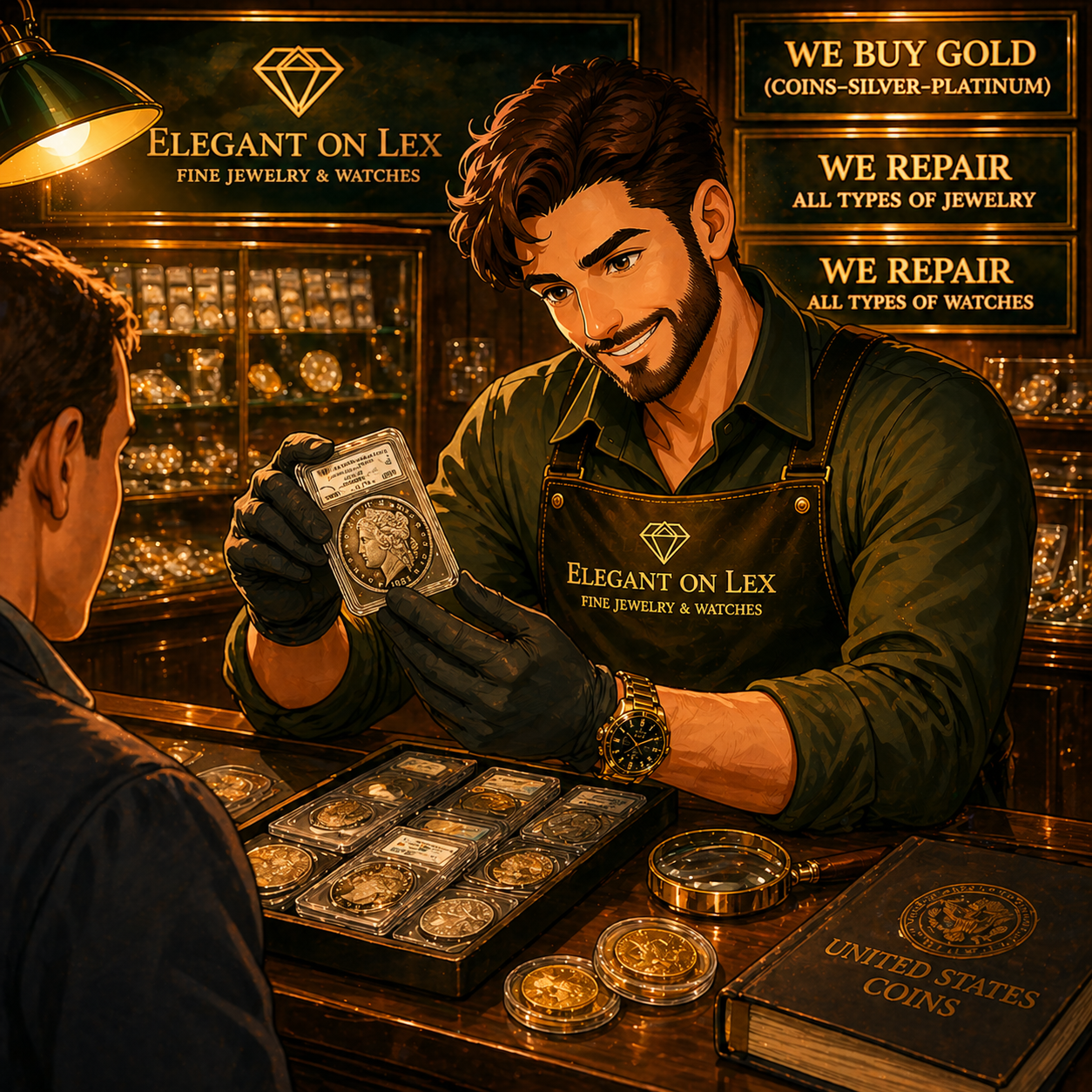 Buy and sell numismatic coins at Elegant On Lex
