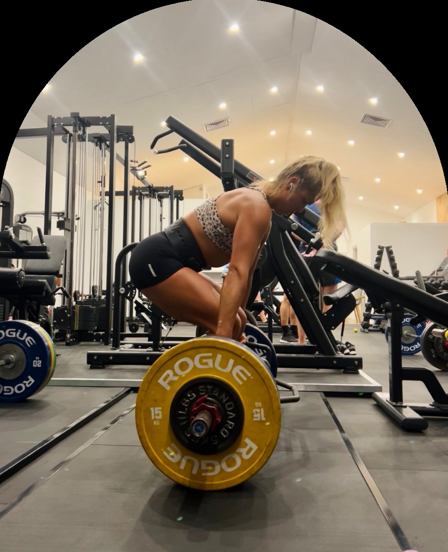 Emma Cook deadlifting in the gym