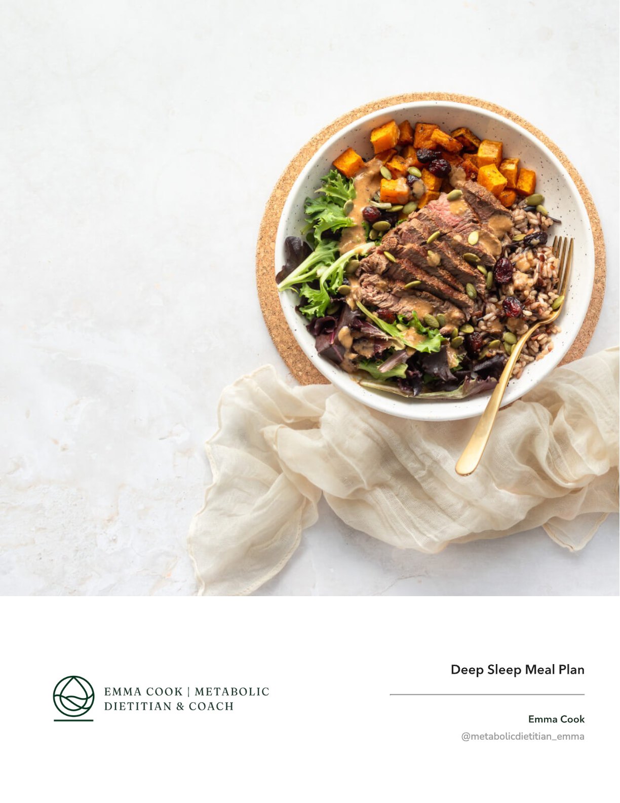 Deep Sleep Meal Plan cover
