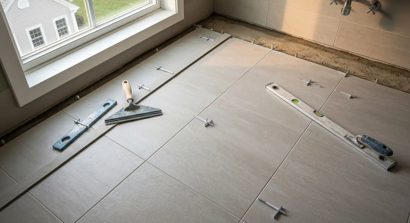 Bathroom floor tile