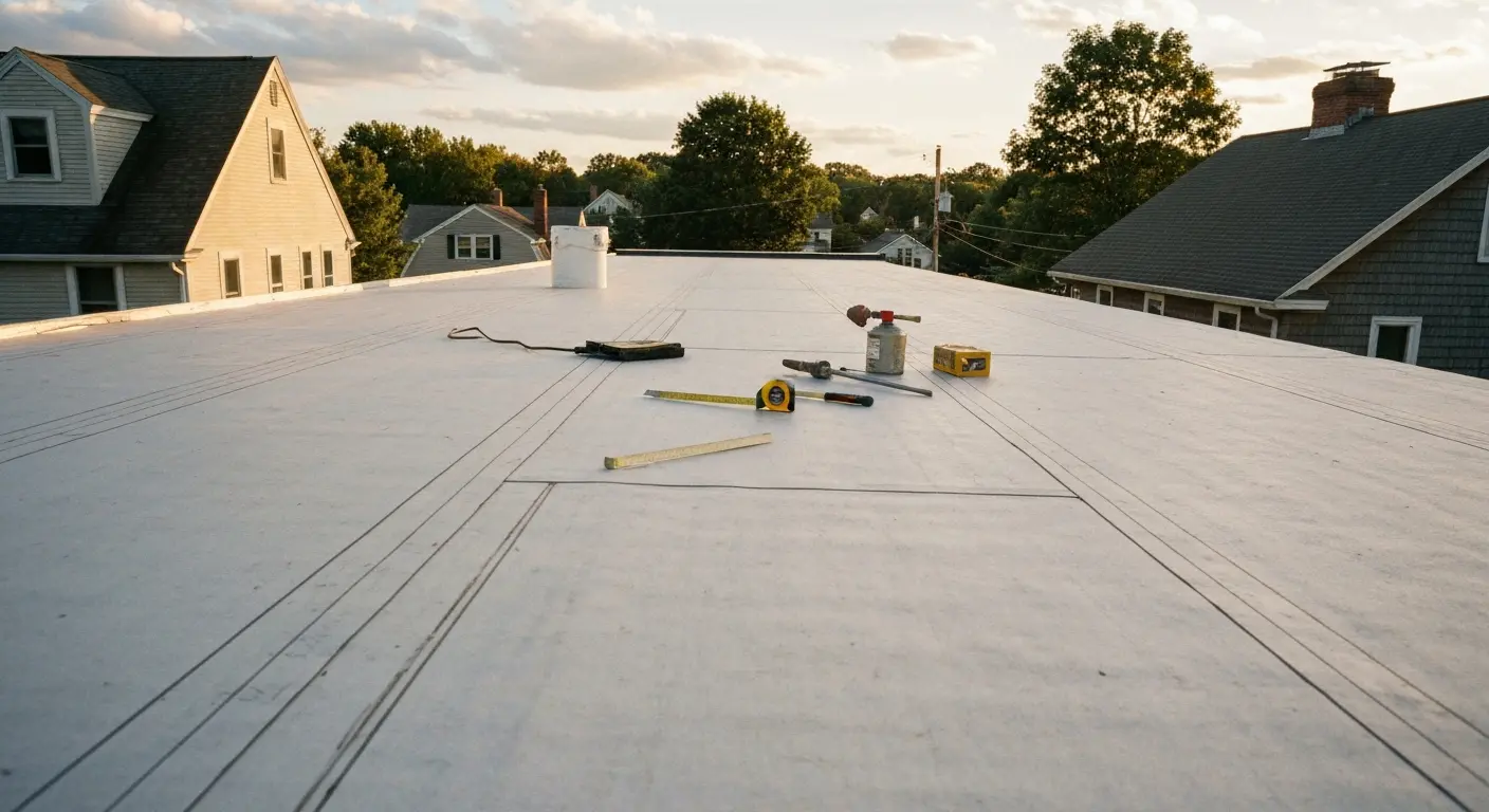 Flat roof installation