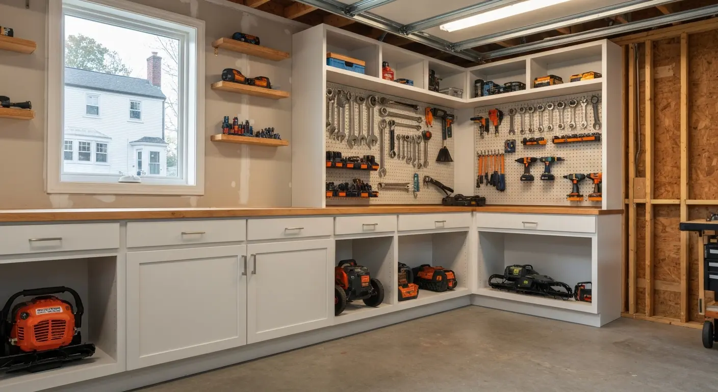 Garage cabinet installation