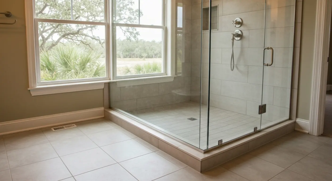 Walk-in shower installation