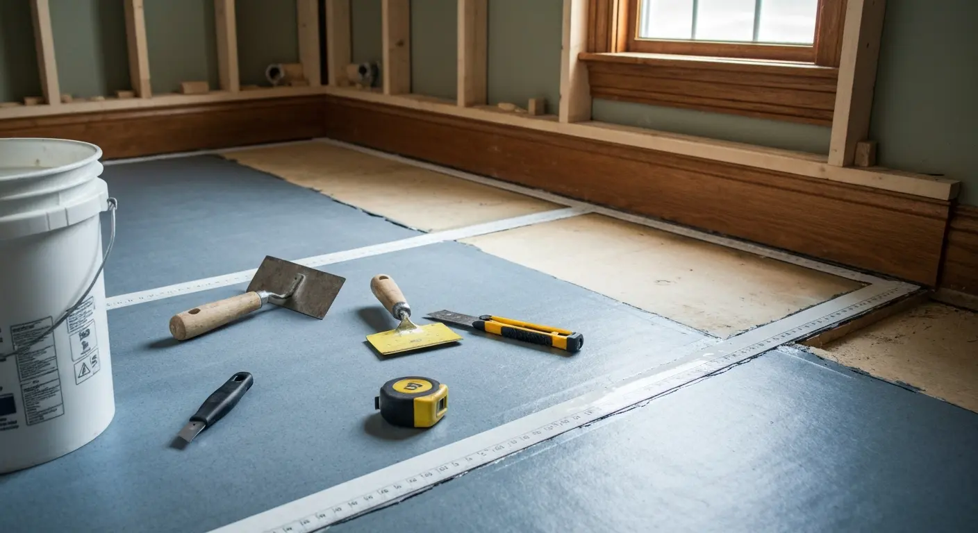Bathroom waterproofing preparation