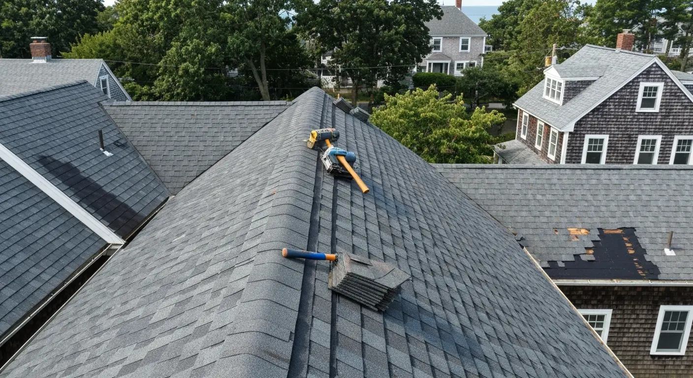 Storm damage roof repair