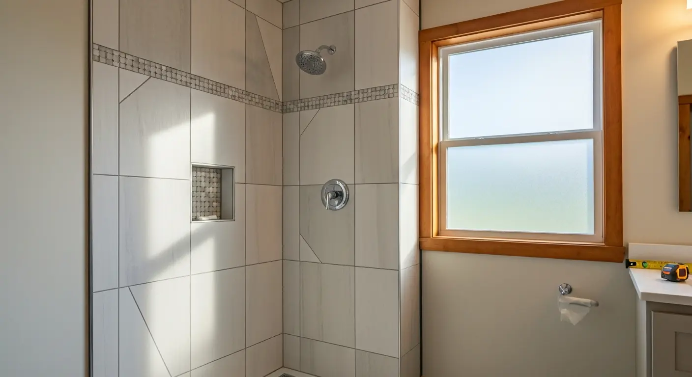 Tile shower installation