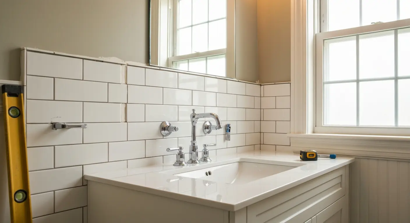 Bathroom vanity installation