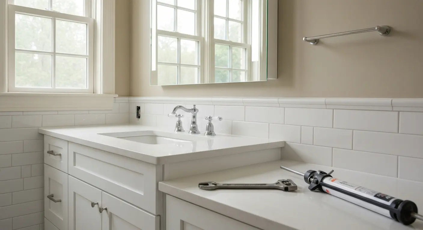 Bathroom vanity installation