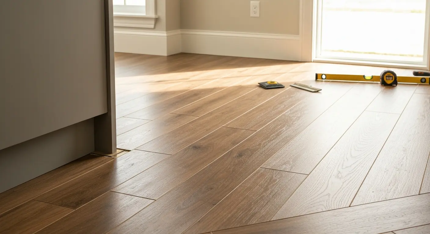 Luxury vinyl plank kitchen flooring