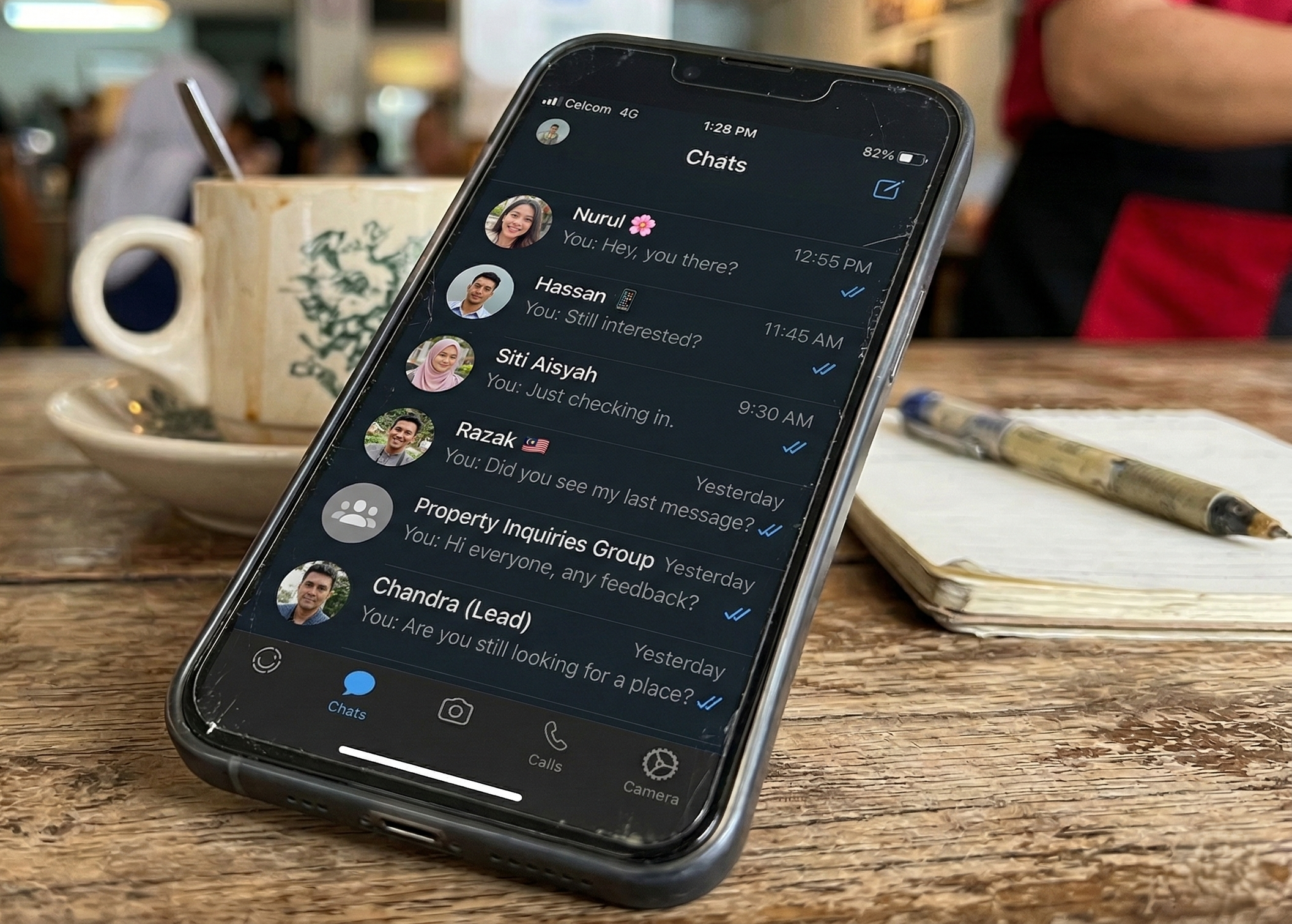 Phone showing ignored leads and missed messages