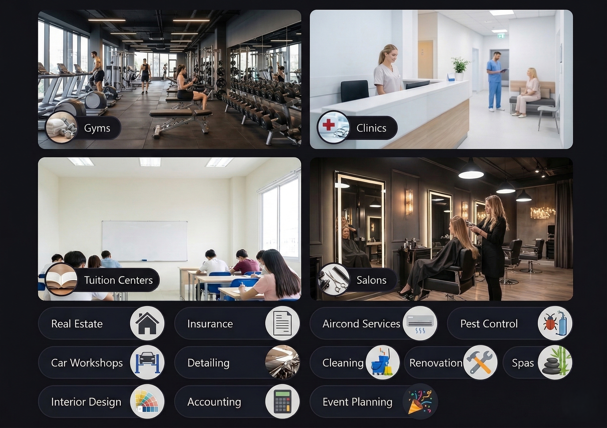 Service business industries we work with