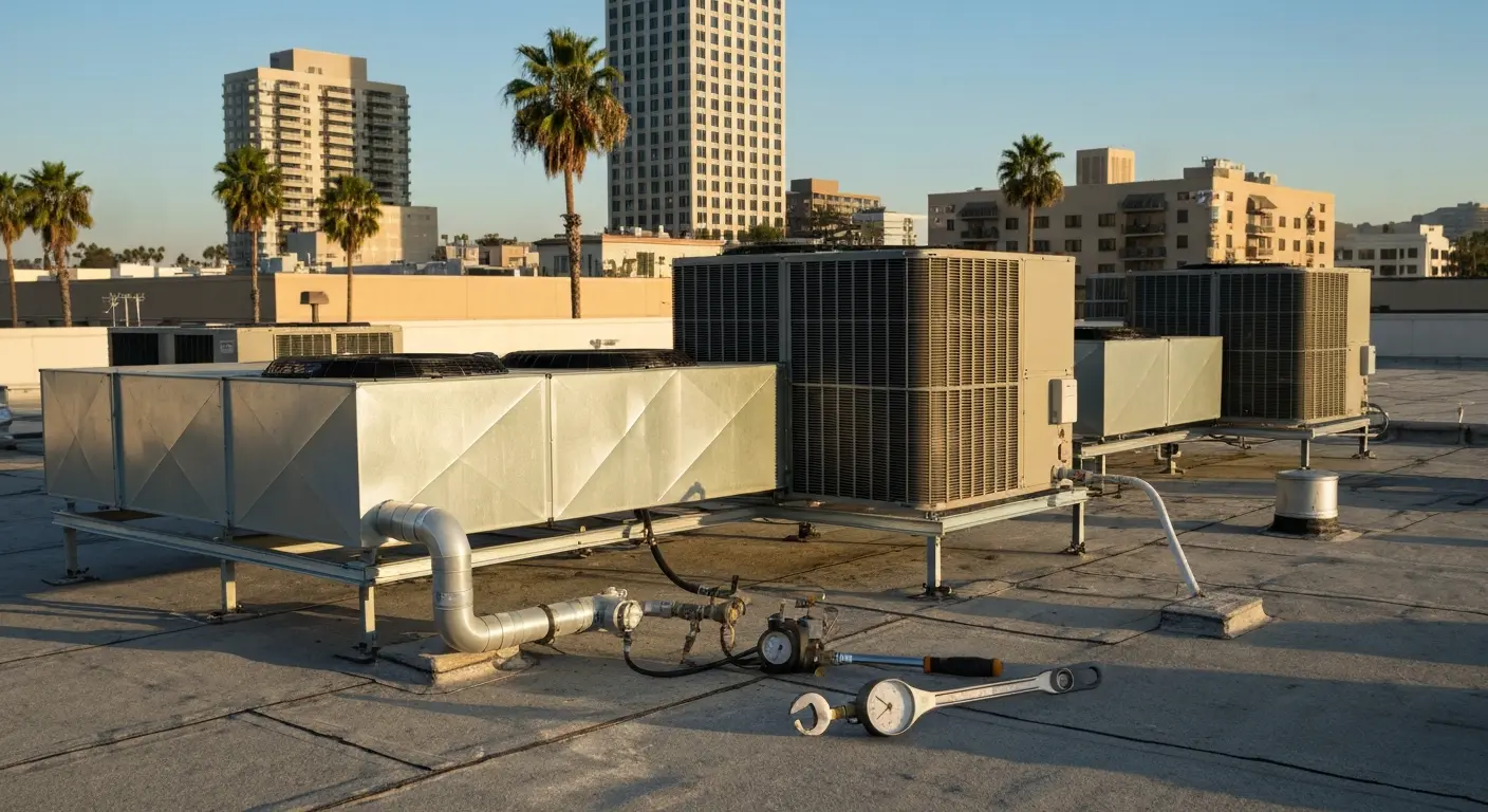 Commercial HVAC installation