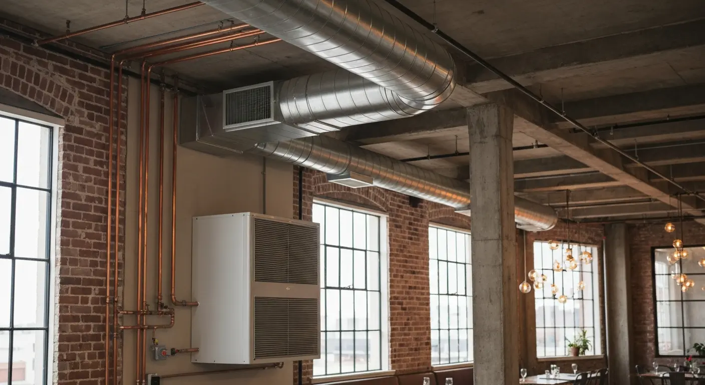 Commercial HVAC installation