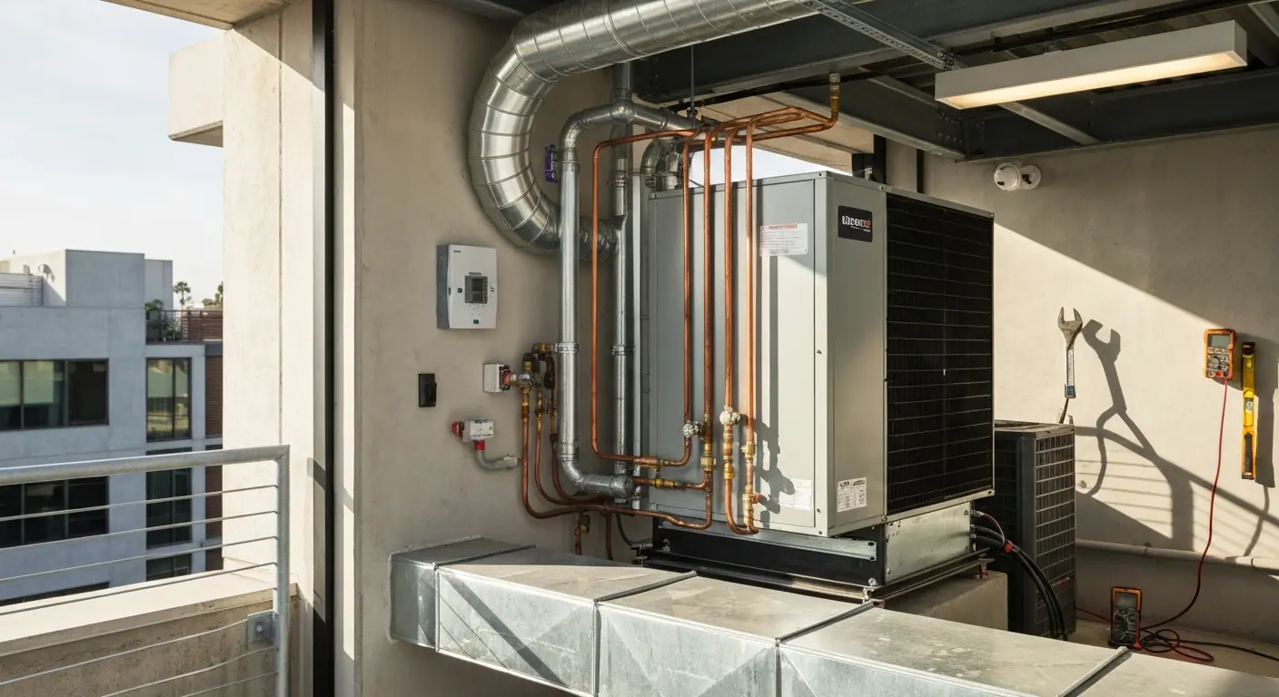 Commercial HVAC installation in Culver City office building