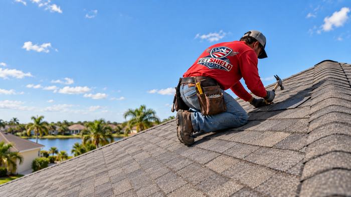 Roof repair work
