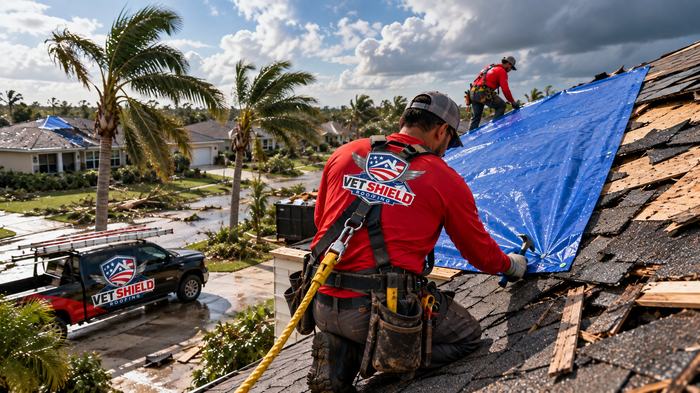 Storm damage roof repair