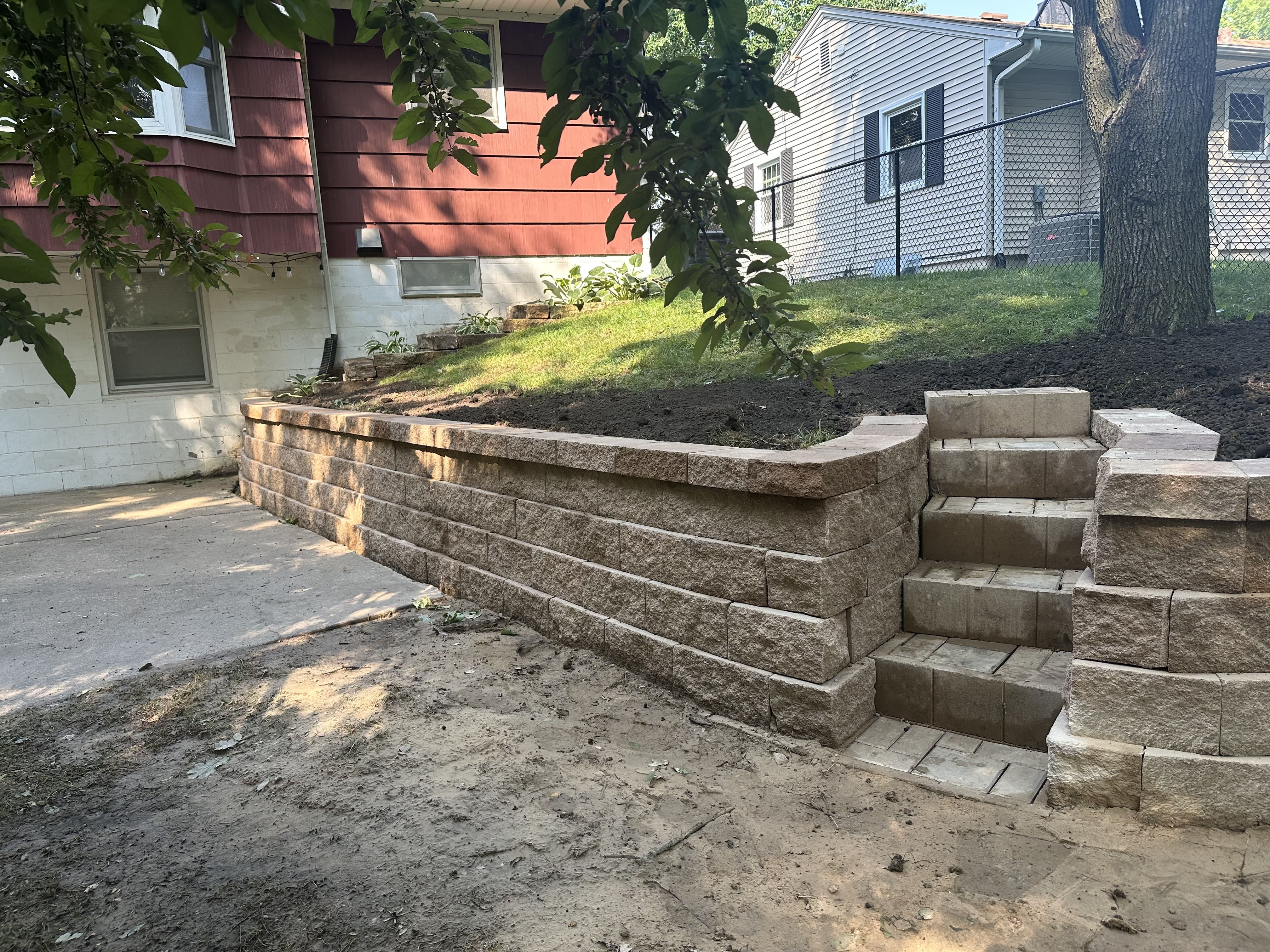 Retaining Wall Installation