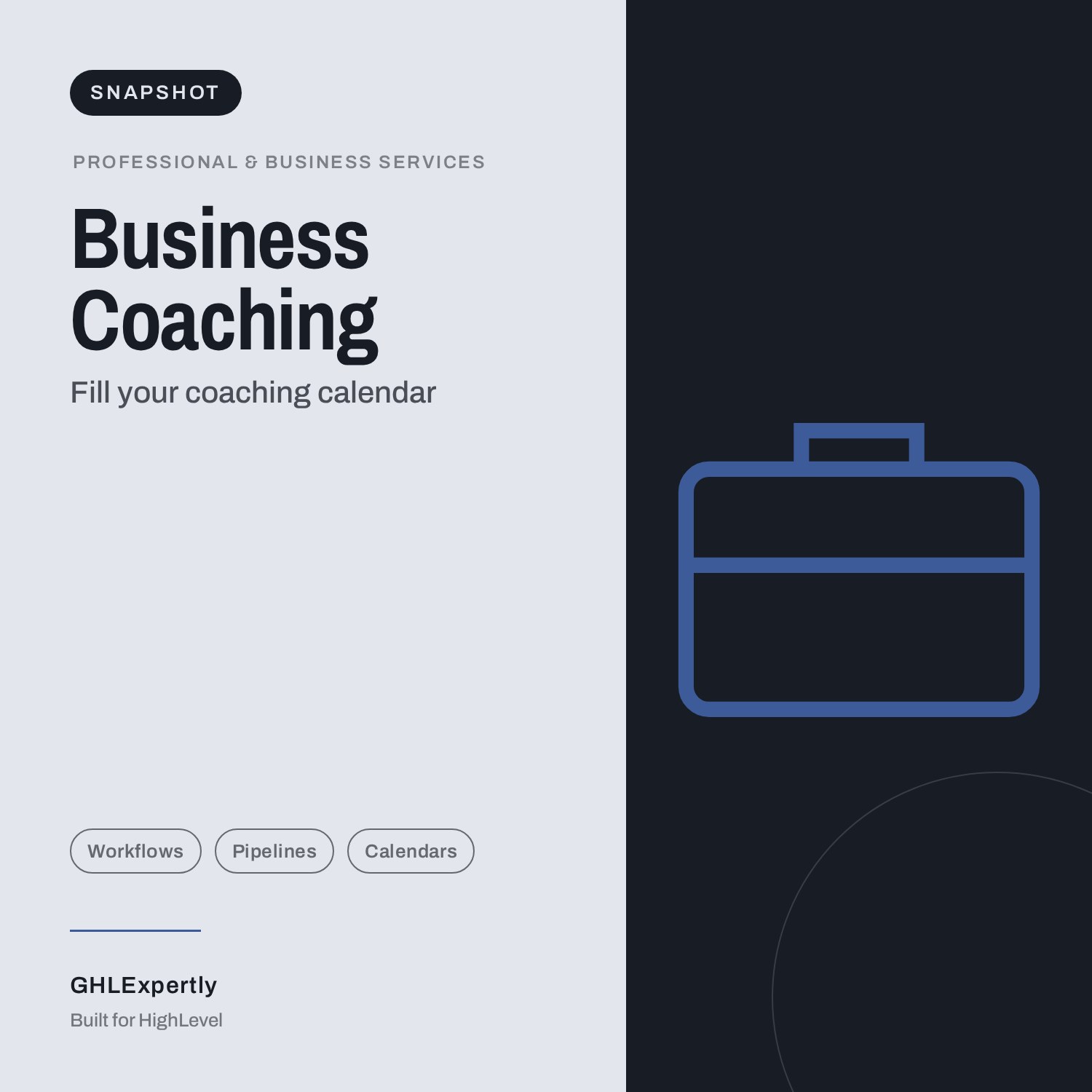 Business Coaching Snapshot — GoHighLevel snapshot by GHLExpertly