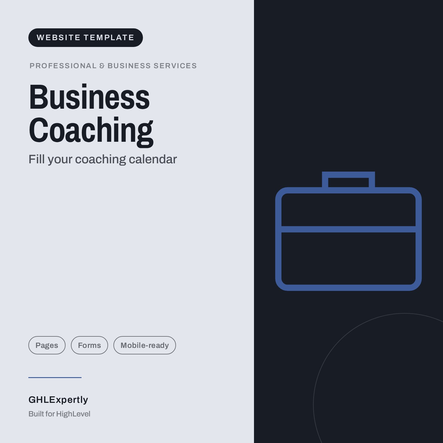 Business Coaching Website template — GoHighLevel website template by GHLExpertly
