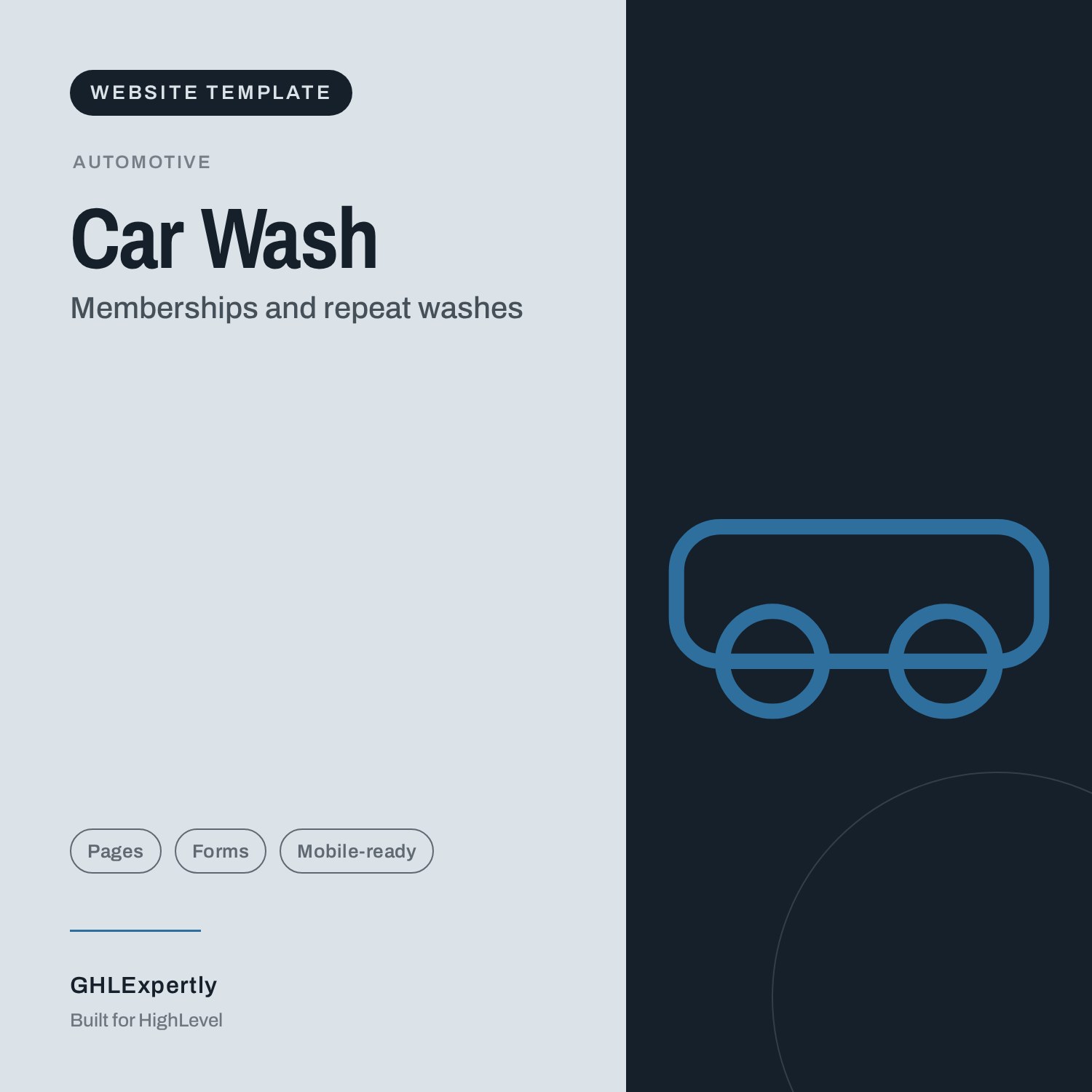 Car Wash Website template — GoHighLevel website template by GHLExpertly