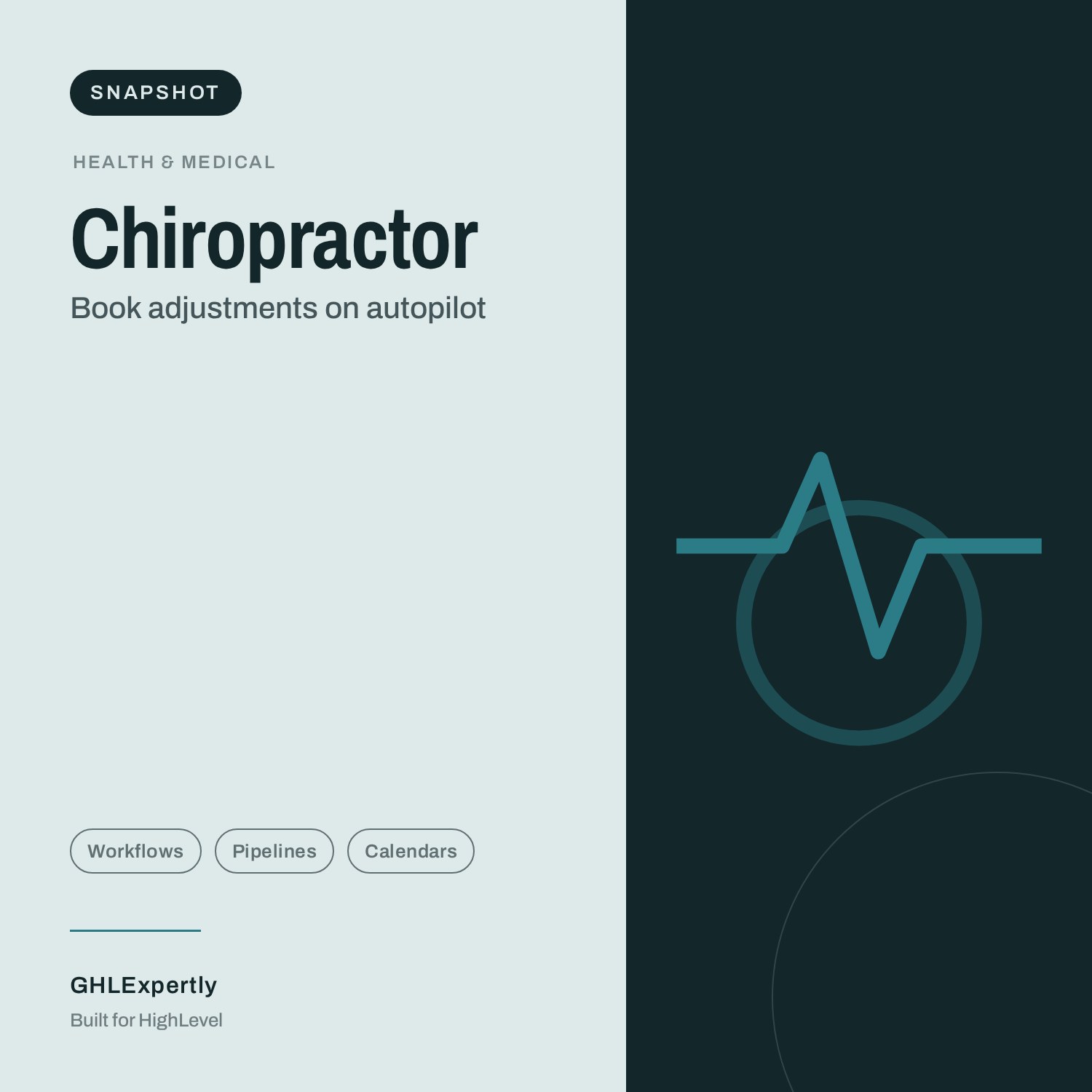 Chiropractor Snapshot — GoHighLevel snapshot by GHLExpertly