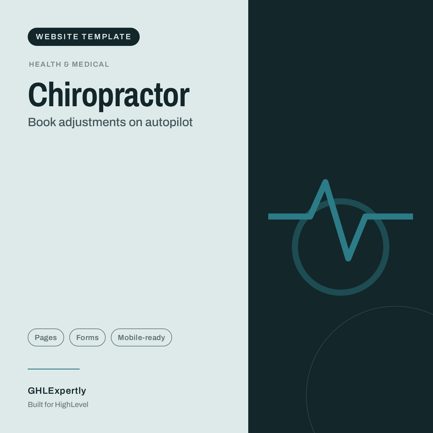 Chiropractor Website template — GoHighLevel website template by GHLExpertly