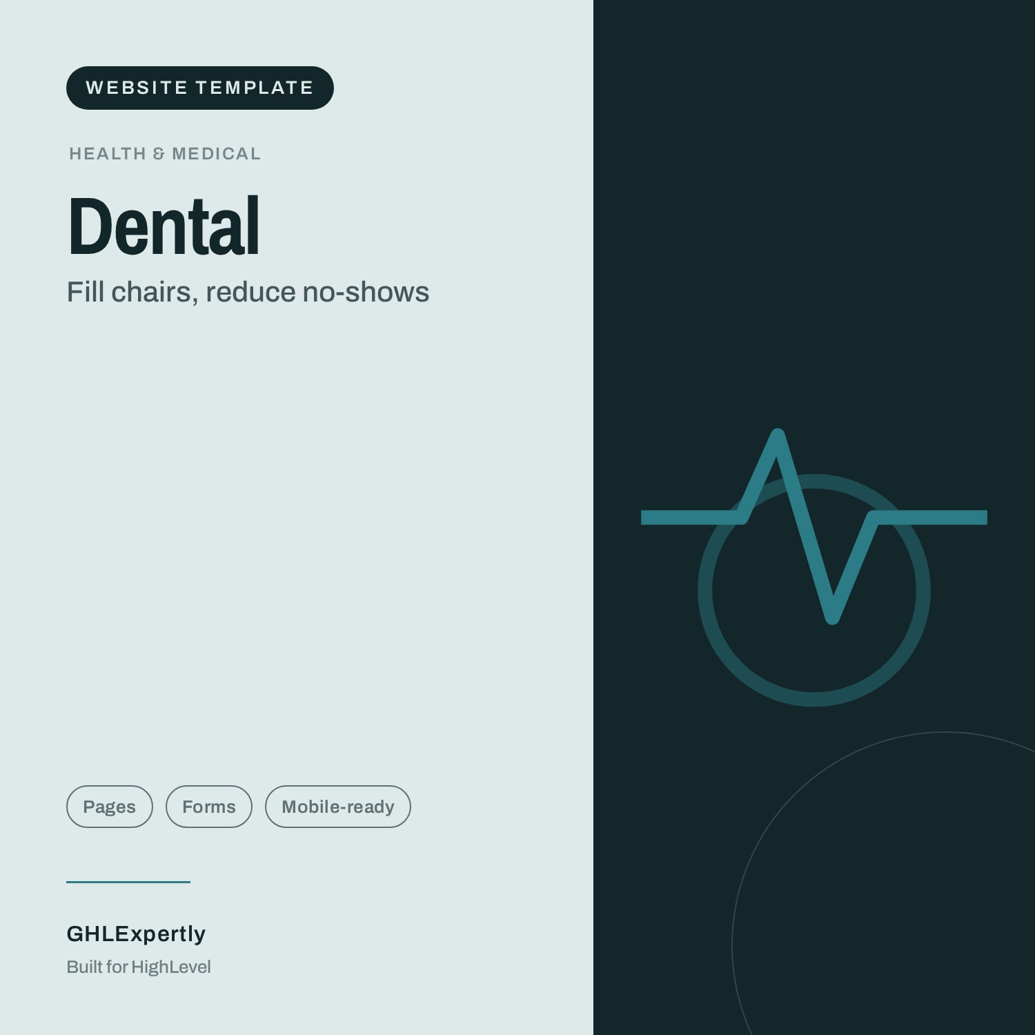 Dental Website template — GoHighLevel website template by GHLExpertly