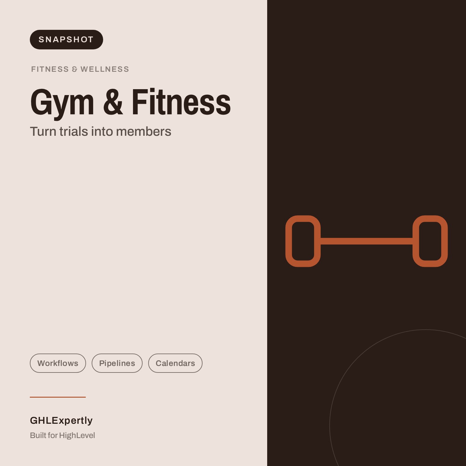 Gym & Fitness Snapshot — GoHighLevel snapshot by GHLExpertly