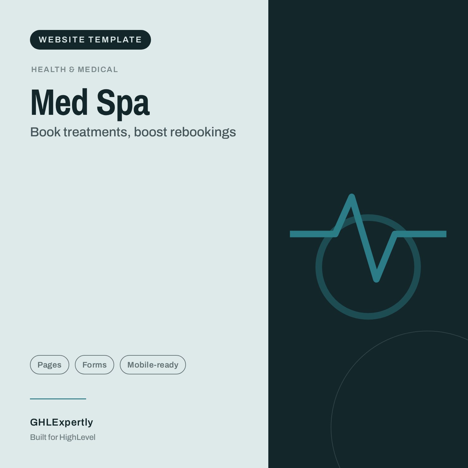 Med Spa Website template — GoHighLevel website template by GHLExpertly