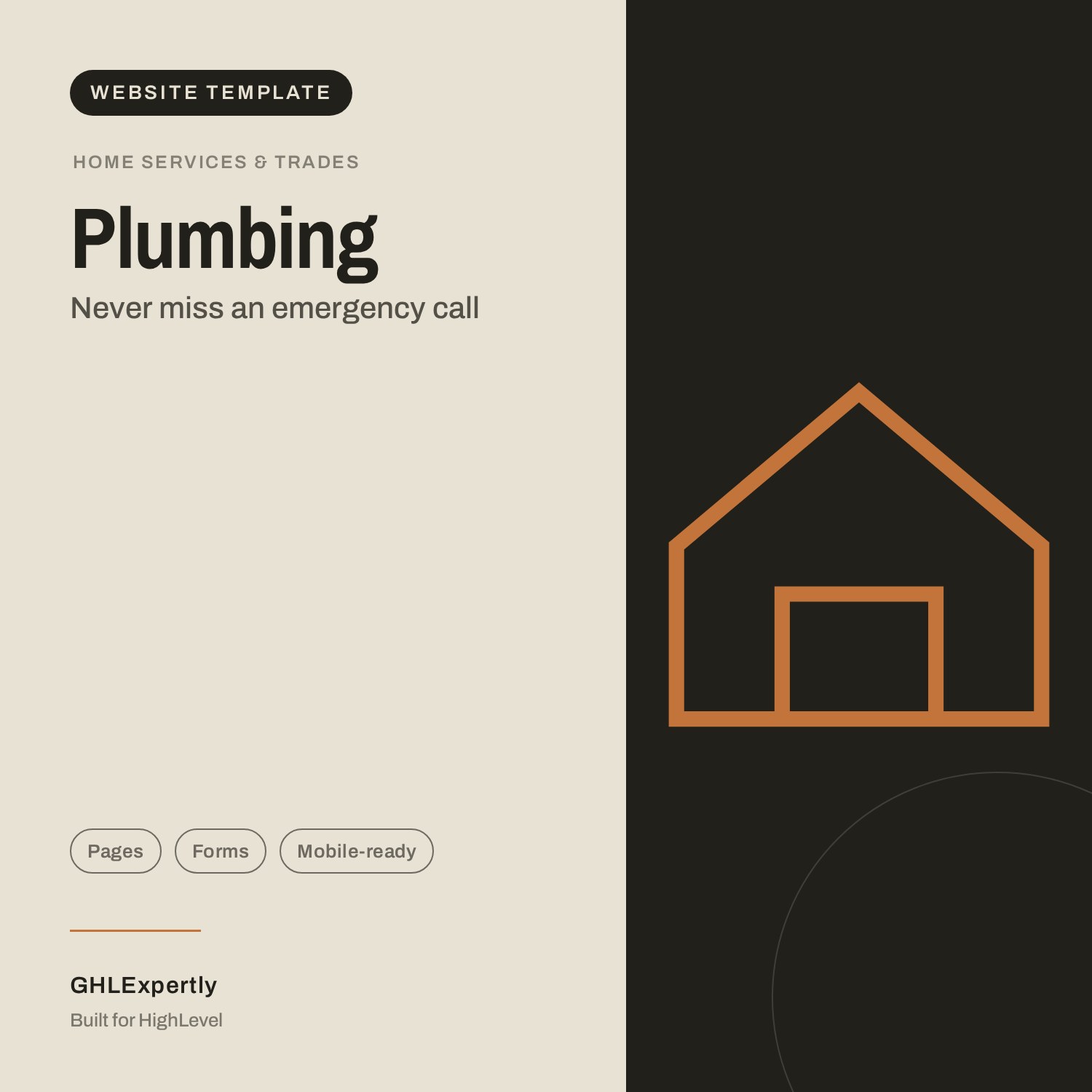 Plumbing Website template — GoHighLevel website template by GHLExpertly