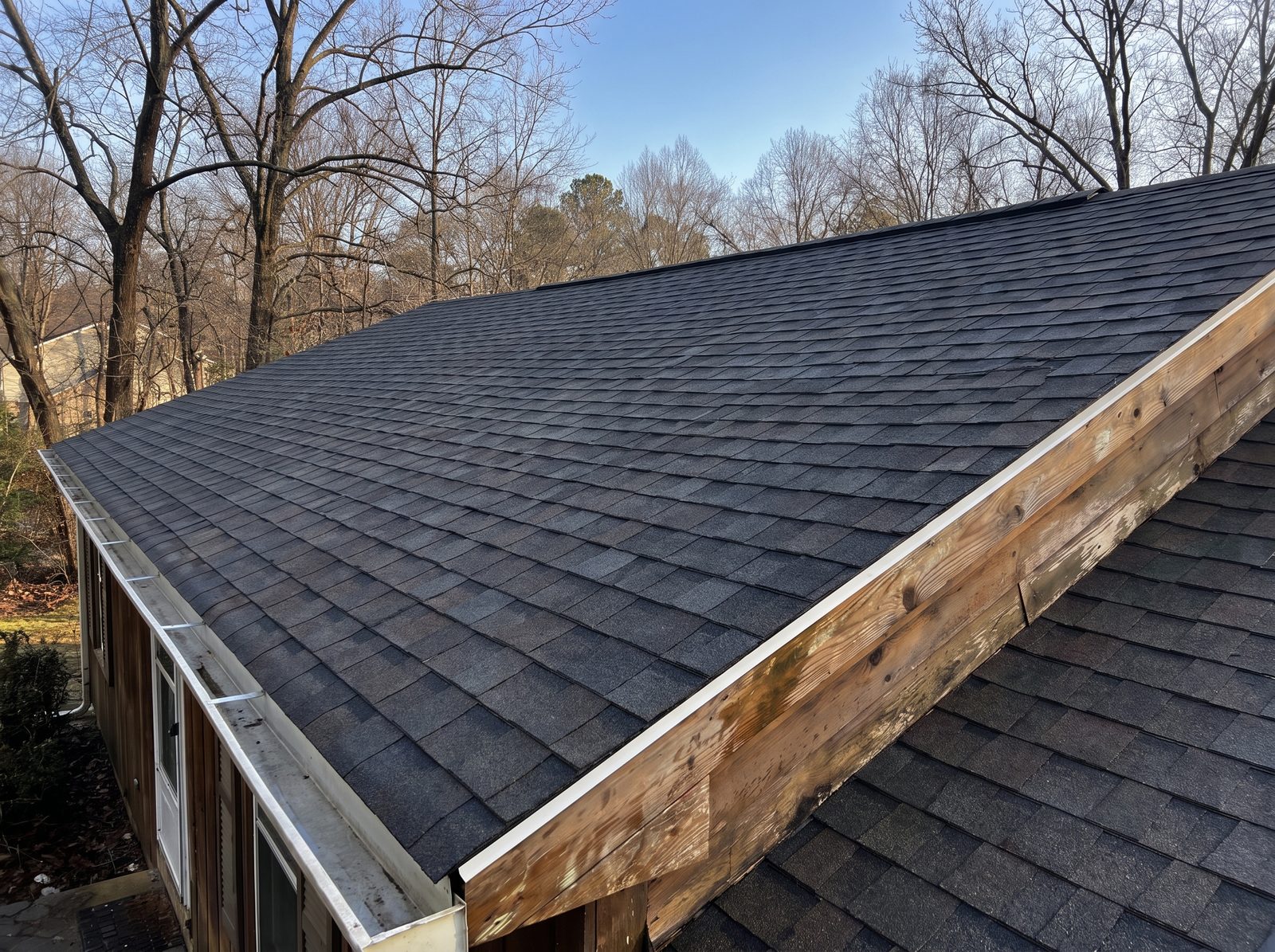 Storm-damaged roof in Bells (after)