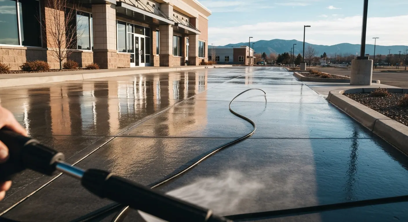 Commercial concrete cleaning