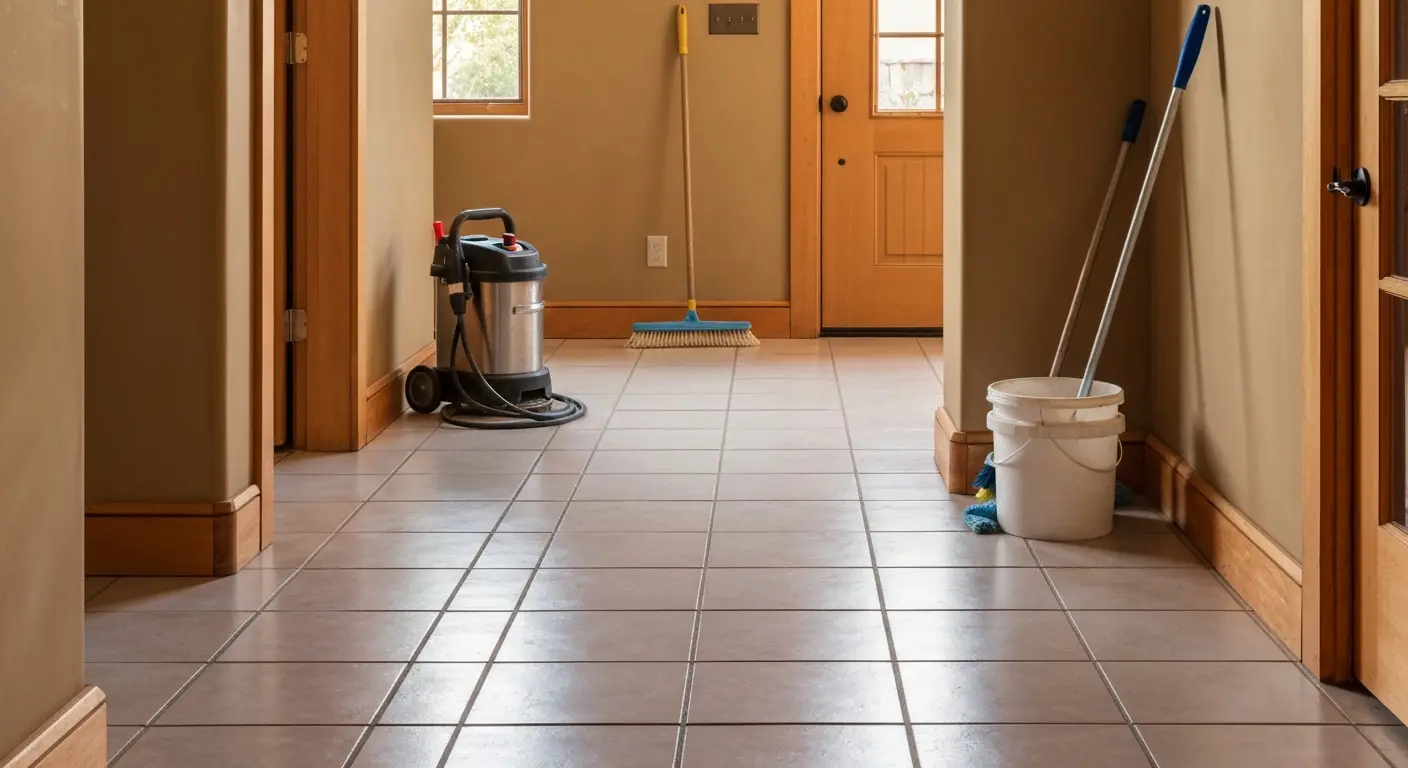 Floor tile cleaning