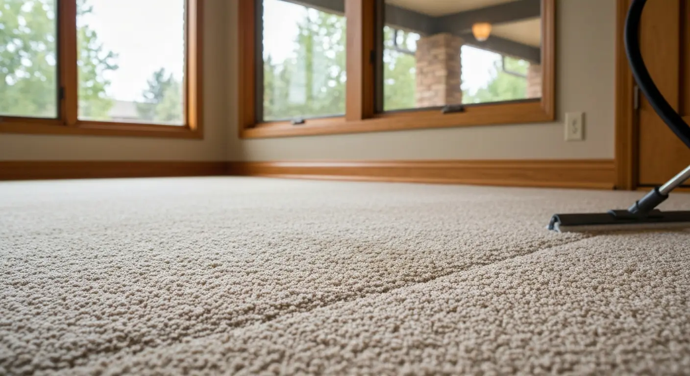 Clean residential carpet