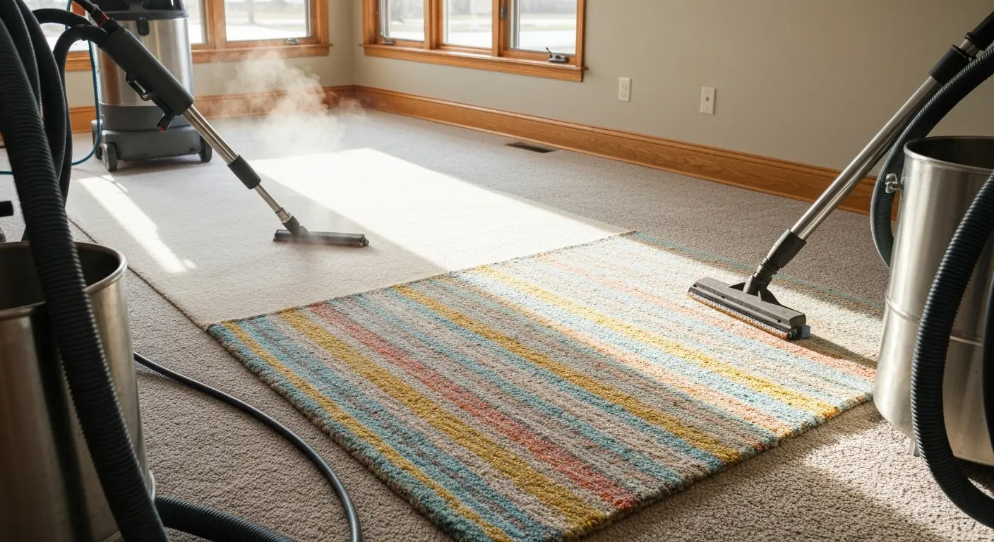 Living room carpet cleaning