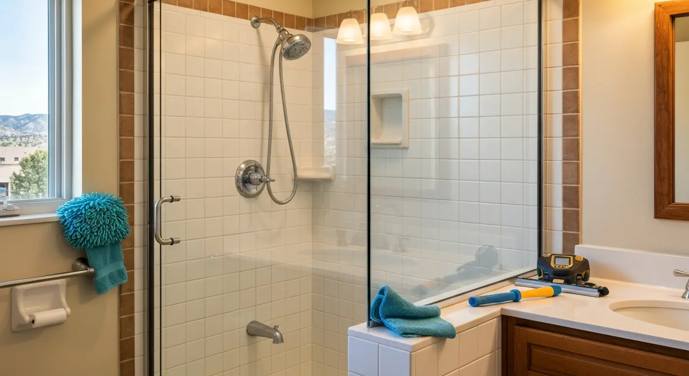 Bathroom shower cleaning