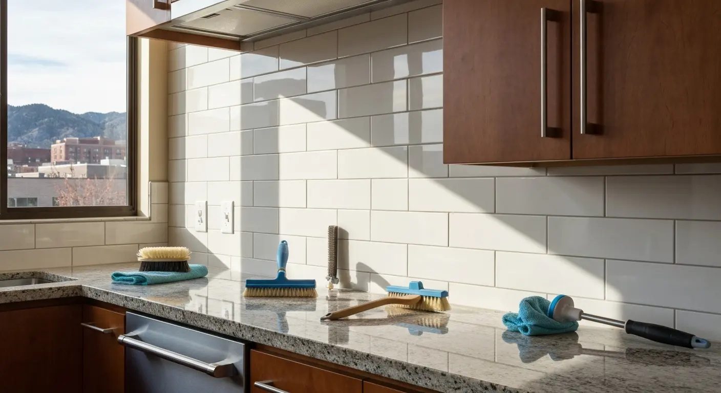 Kitchen tile cleaning