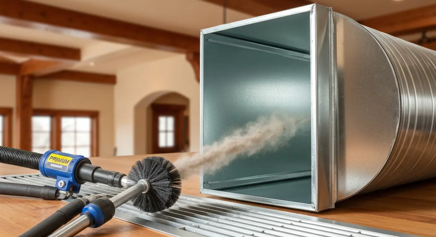 Mold and allergen removal from residential HVAC ducts
