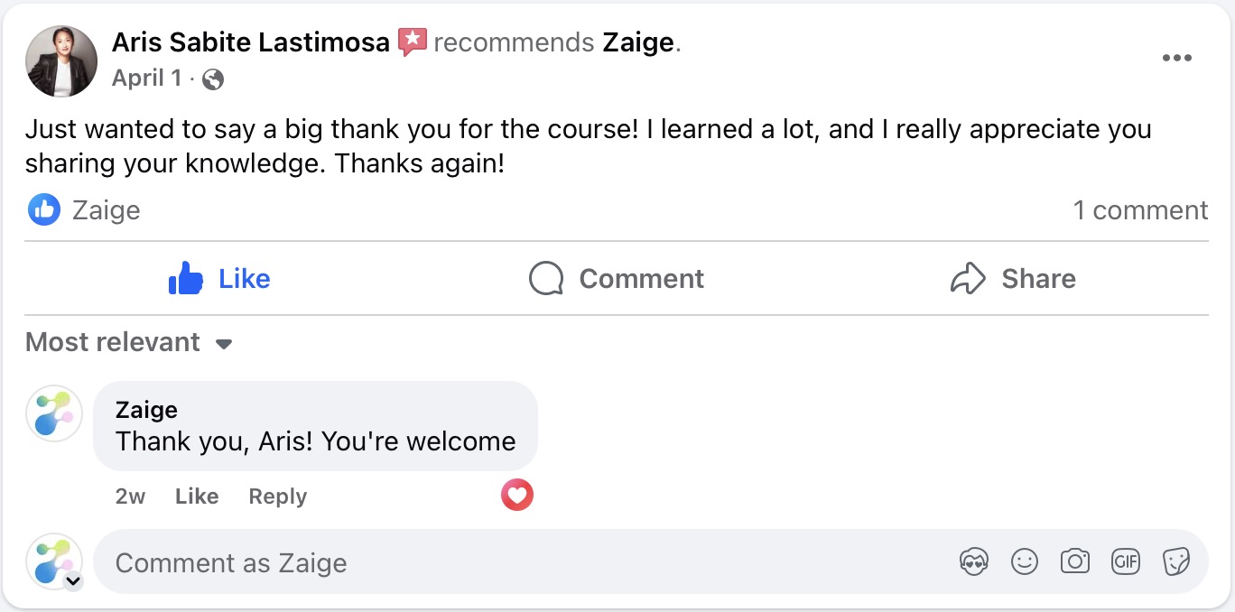 Zaige student written review 7