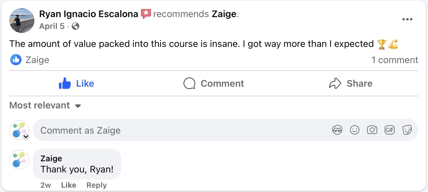 Zaige student written review 6