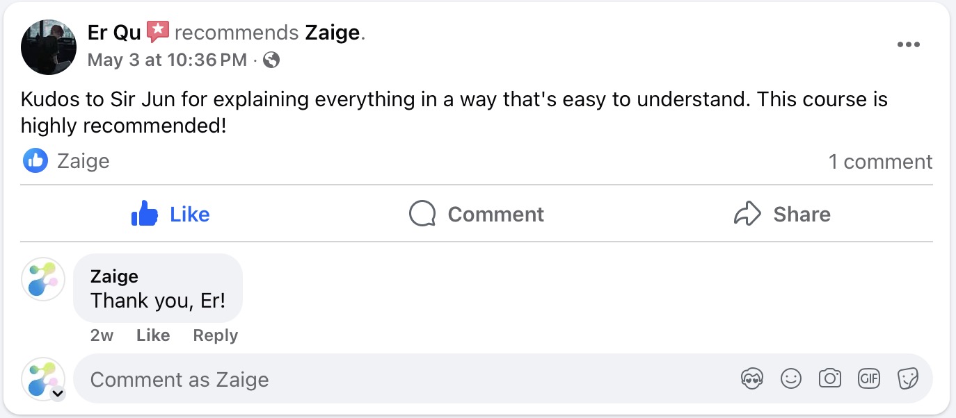 Zaige student written review 4