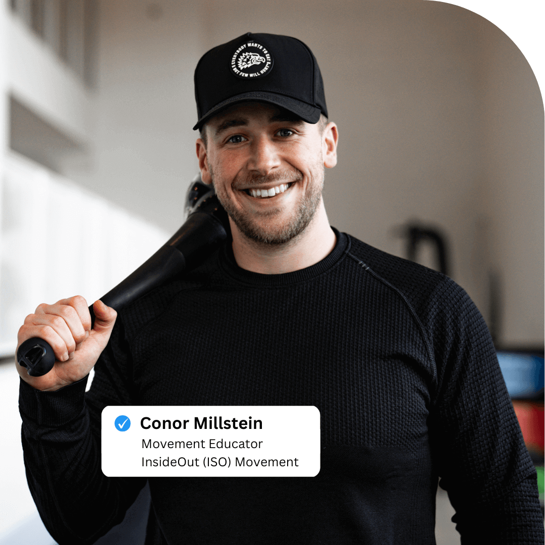 Conor Millstein, the trainer for InsideOut Movement's Get Out of Pain Program