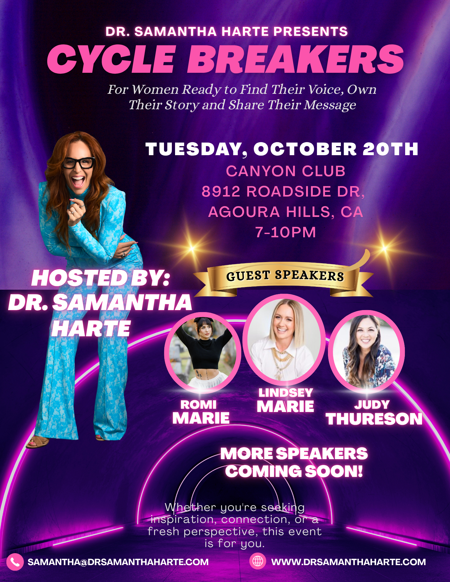 Cycle Breakers event flyer — Tuesday October 20th at the Canyon Club, Agoura Hills, CA