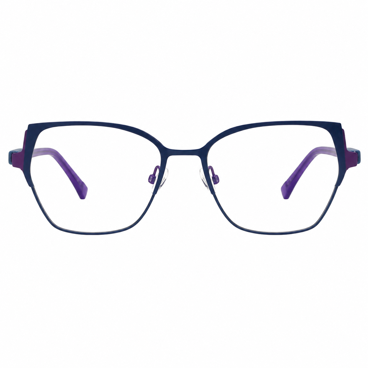 TS-01 C3 · vista frontal · Tonos azul y morado · Thalia Sodi Eyewear
