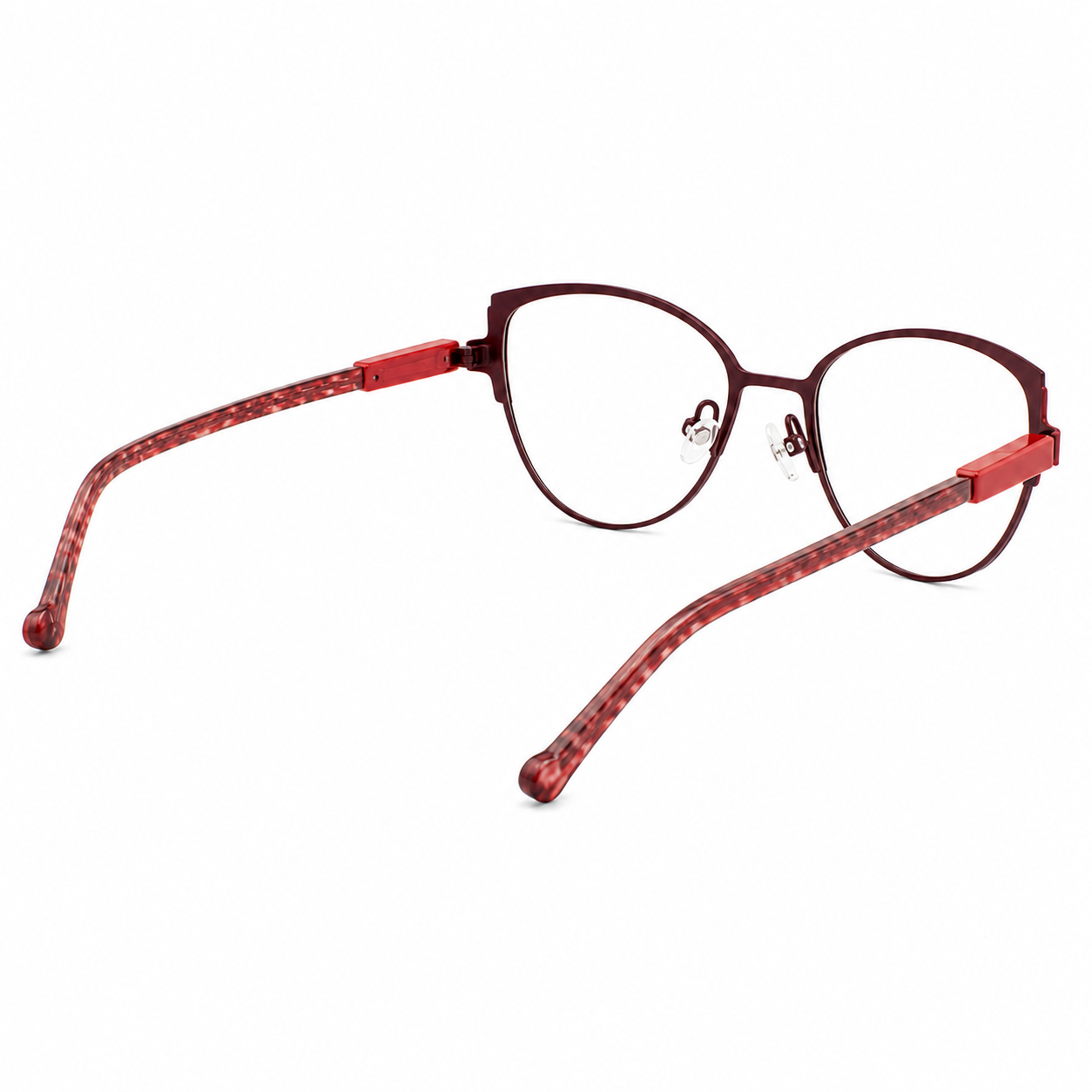 TS-02 C2 · vista 5 · Tonos vino y rojo · Thalia Sodi Eyewear
