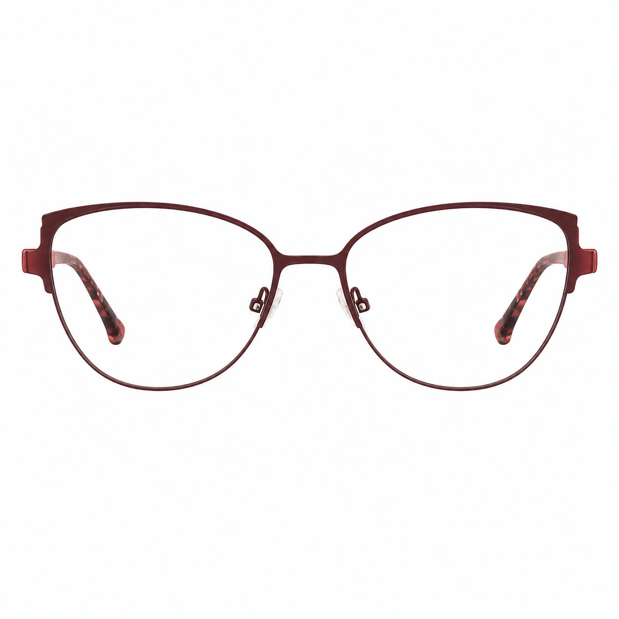 TS-02 C2 · vista frontal · Tonos vino y rojo · Thalia Sodi Eyewear