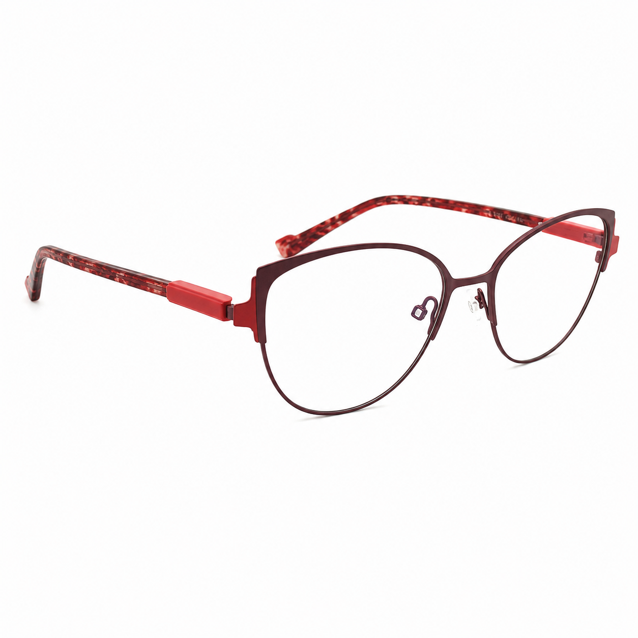 TS-02 C2 · vista 6 · Tonos vino y rojo · Thalia Sodi Eyewear