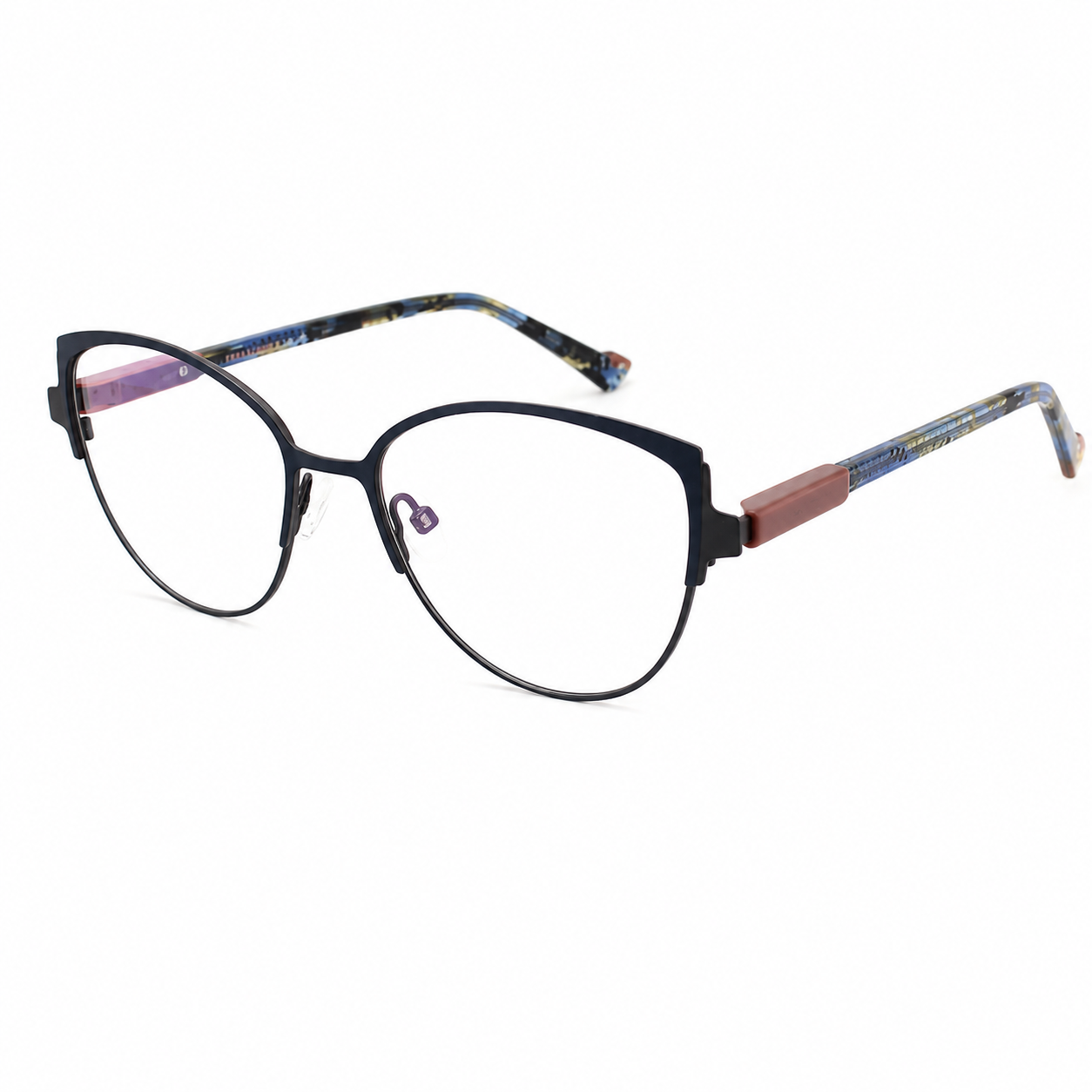 TS-02 C3 · vista diagonal derecha · Tonos negro y gris · Thalia Sodi Eyewear