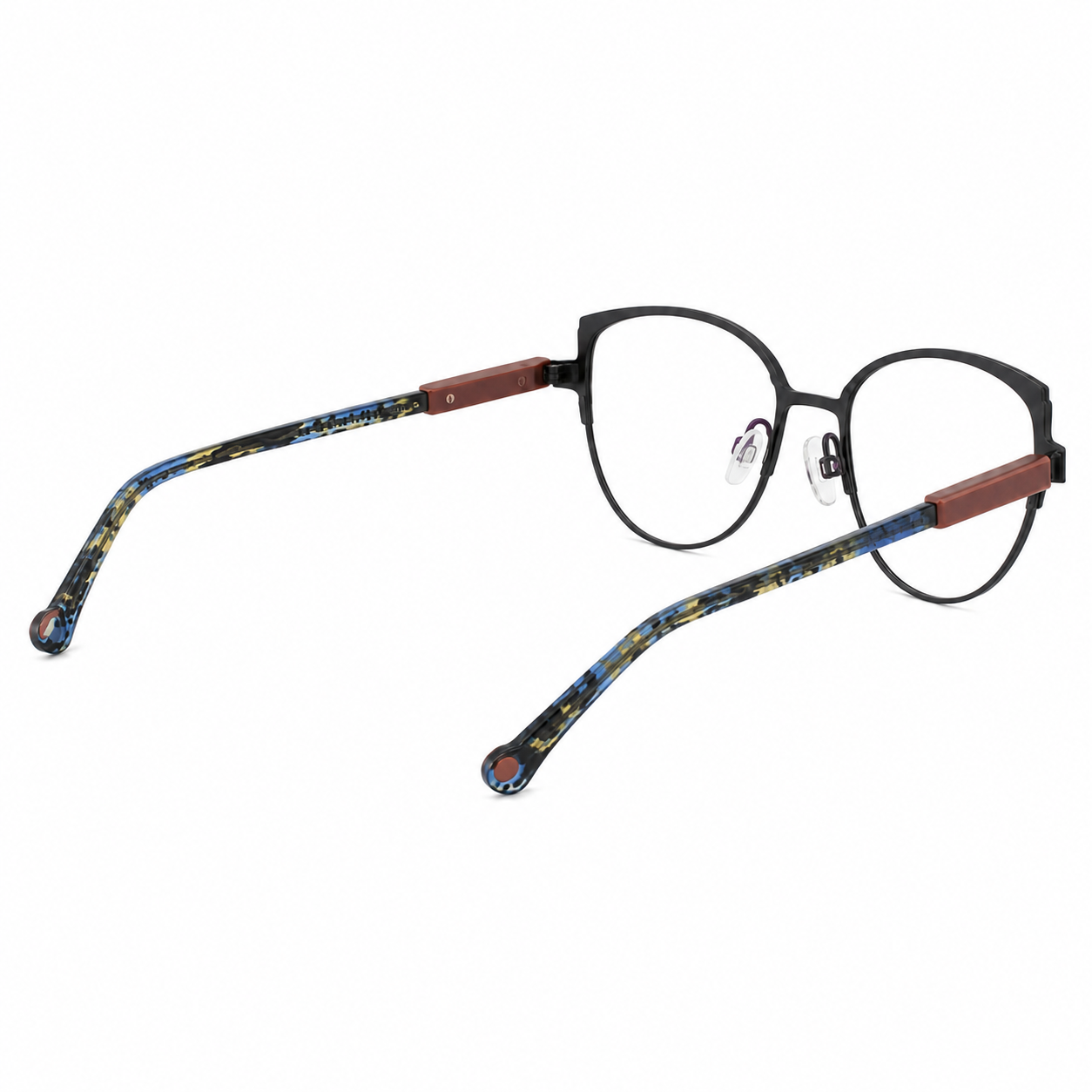TS-02 C3 · vista 5 · Tonos negro y gris · Thalia Sodi Eyewear