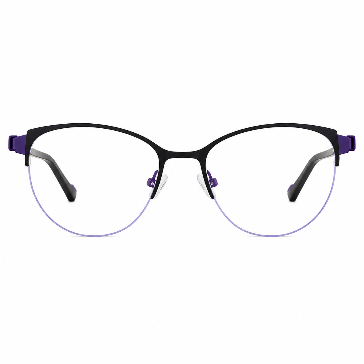TS-03 C2 · vista frontal · Tonos negro y gris oscuro · Thalia Sodi Eyewear
